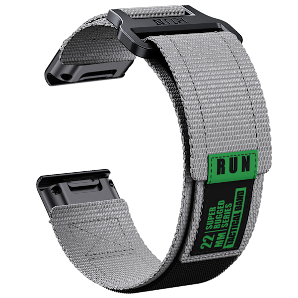 Garmin Fenix 8 Nylon Vævet Rem Grå 26 mm