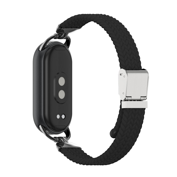 Snyggt flätat spänneband för Xiaomi Mi Band 9/10 Svart