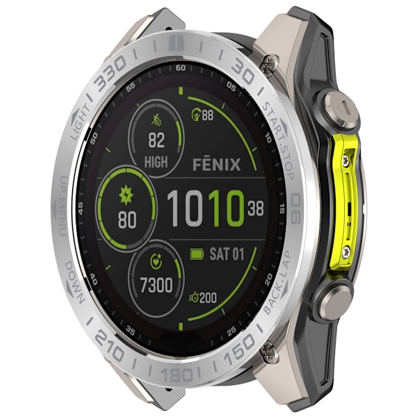 Sølvramme til Garmin Tactix 8 51mm Solar Edition
