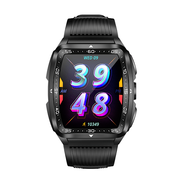 Smartwatch med puls-, blodtryks- og iltmåler Black Black