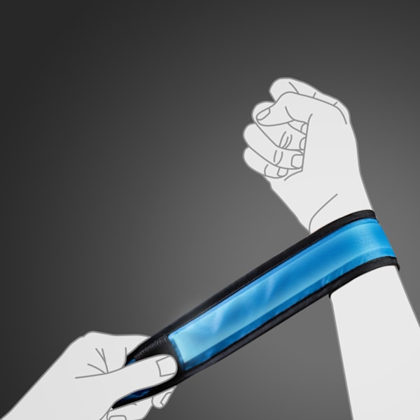 LED-reflexband Slap-wrap 2-pack Blå + Grön