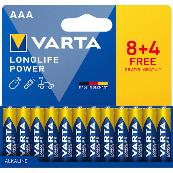 Longlife Power AAA 12-pack (8+4)