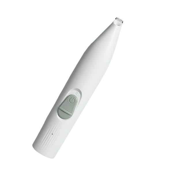 Pet Grooming Clipper - Mild Lav Støj Design til Pote, Øre og Ansigt - Ideel til Hunde og Katte White White