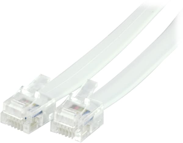 Modular cable RJ12/6C, 3m, white