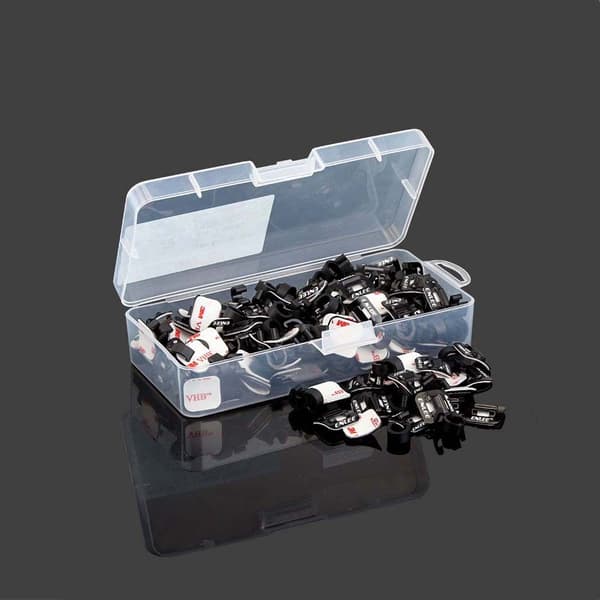 100-delars Cykel C-Clip Spänne Kabelguide Set - Svart, säker kabeldragning för cyklar