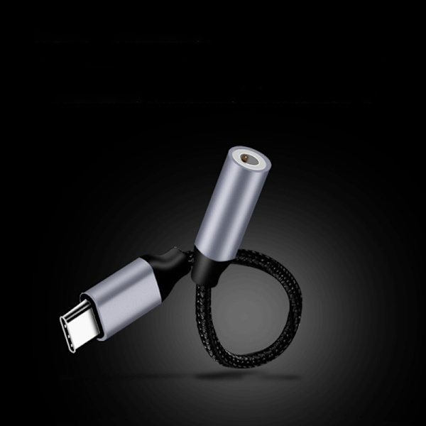 Premium Audio Cable - Grå med lilla accenter