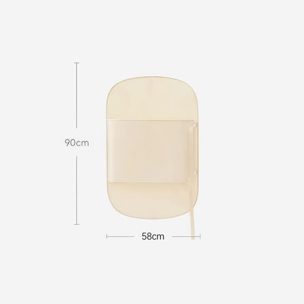 Set med 2 Förvaringsväskor i Satin - Vikbara Hängande Garderobsorganisatörer Beige Beige