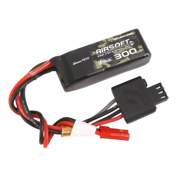 Gens ace G-Tech 35C 300mAh 2S1P 7.4V Airsoft Gun Lipo-batteri med JST-SYP-kontakt