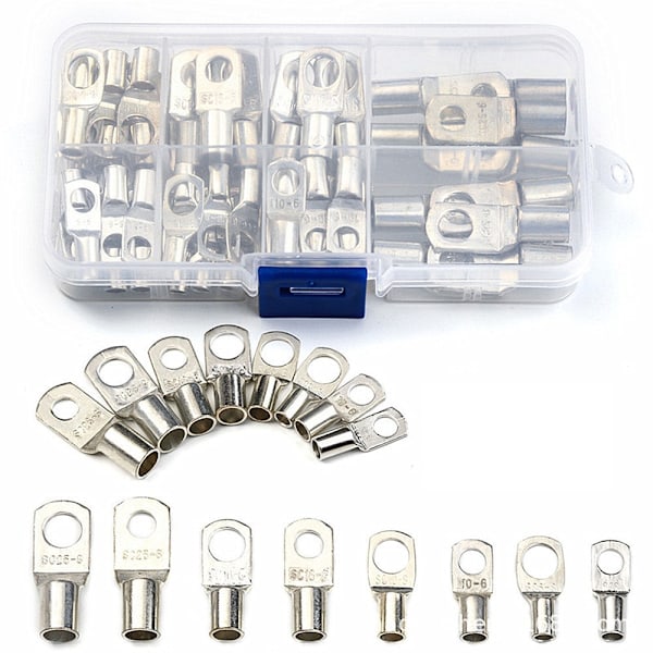 8 Typer av Fästen för Koppartråd, 60-pack Silver
