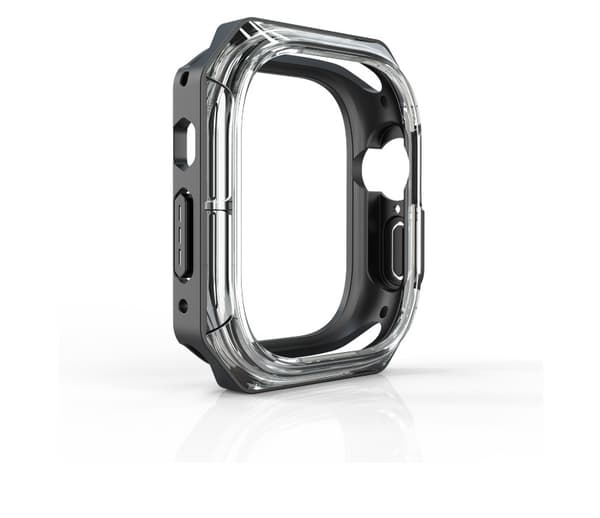 49mm Apple Watch Ultra Dual-Color Skyddsfodral Transparent Transparent