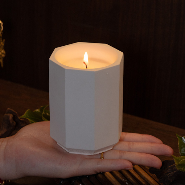 Doftljus med 3D gipskopp - Orange Blossom