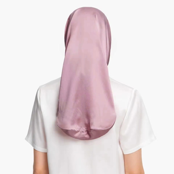 Lång sovmössa 100% mullbärssilke Rosa