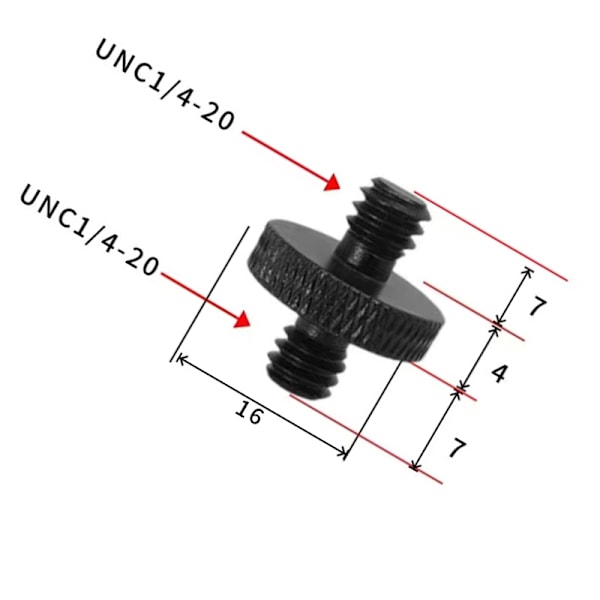 Jalustan kierreadapteri 1/4" - M10 - 5 kpl 1/4-20