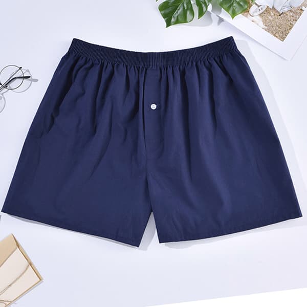 Lös boxershorts i vävd bomull för män 5-pack S S