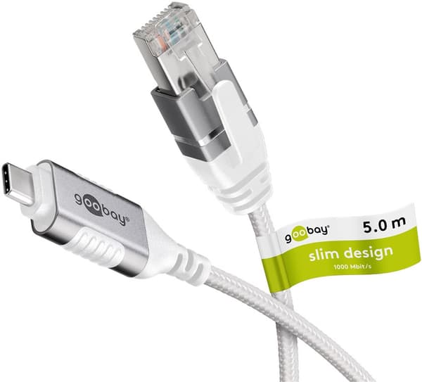 Ethernet-kaapeli USB-C™ 3.1 - RJ45, ohut, 5 m
