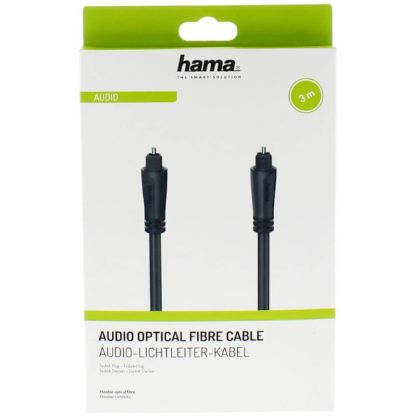 Kabel Audio Optisk Svart 3m