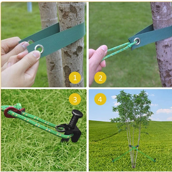 10 Pack Tree hihnat läpivientejä ruohon väri S