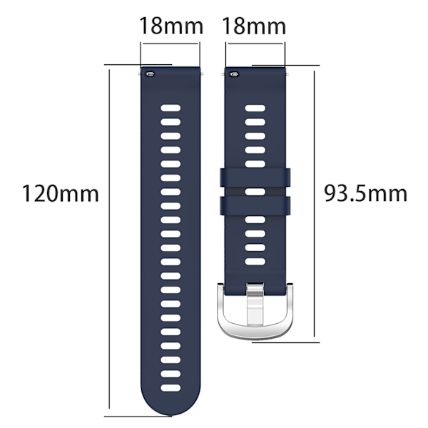 Silikoniranneke Garmin Forerunner 265S: Garmin Forerunner 265S Tummansininen 18 mm