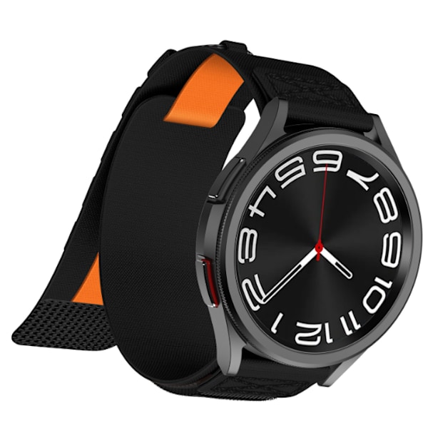 Nylon urrem til Samsung Galaxy Watch Sort S