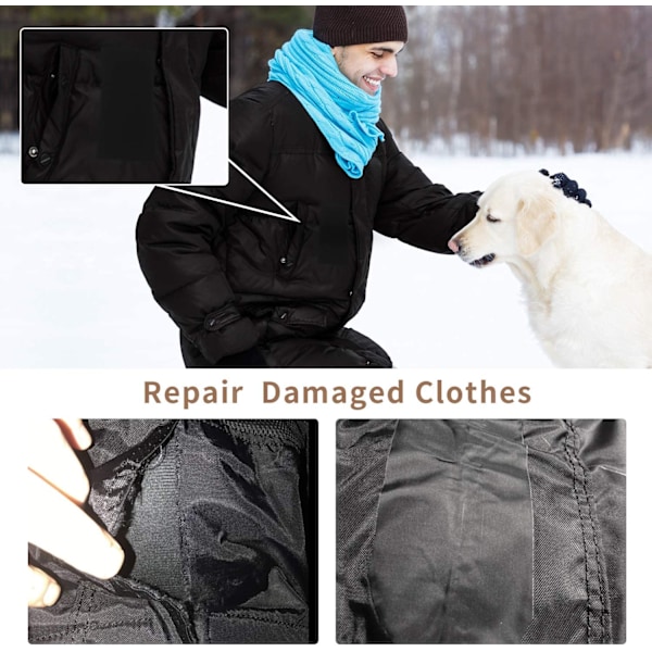 Självhäftande Reparationslappar - 5 ark Grå 20x15 cm