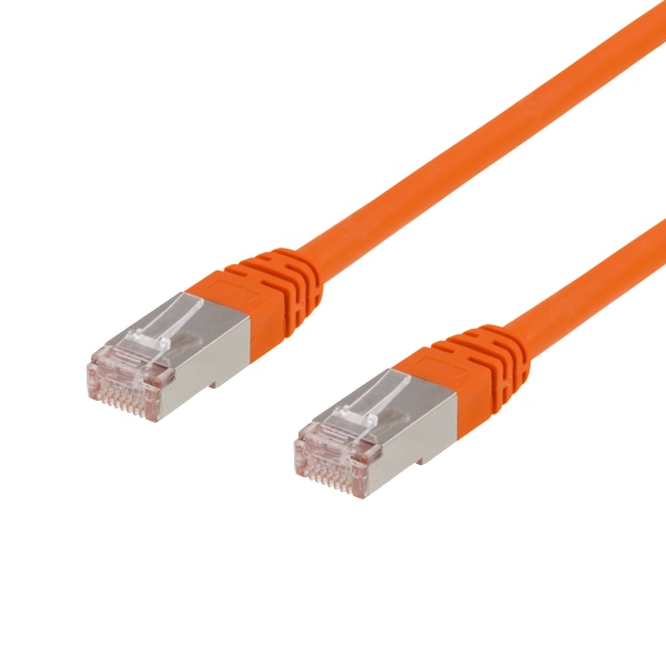 F/UTP Cat6 patch cable, 1.5m, 250MHz, Delta, LSZH, orange