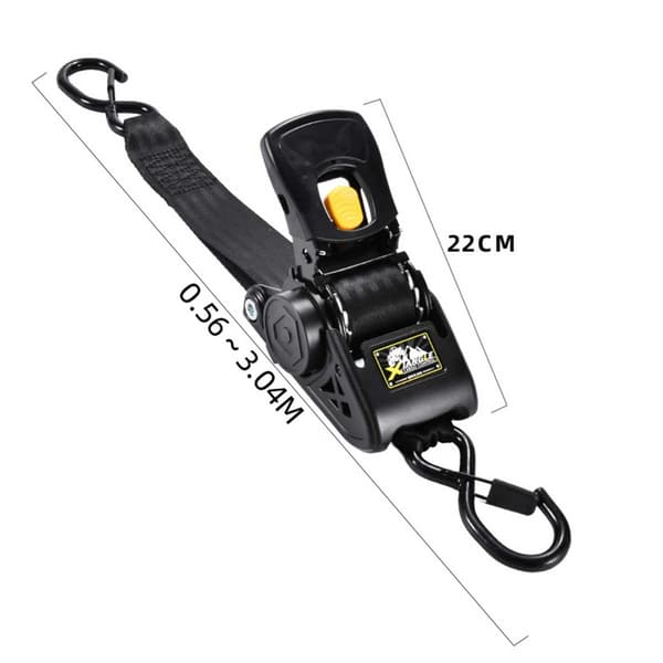 2-pack automatiska infällbara spännband - 2 tums flugfiske-spännare med S-krokar