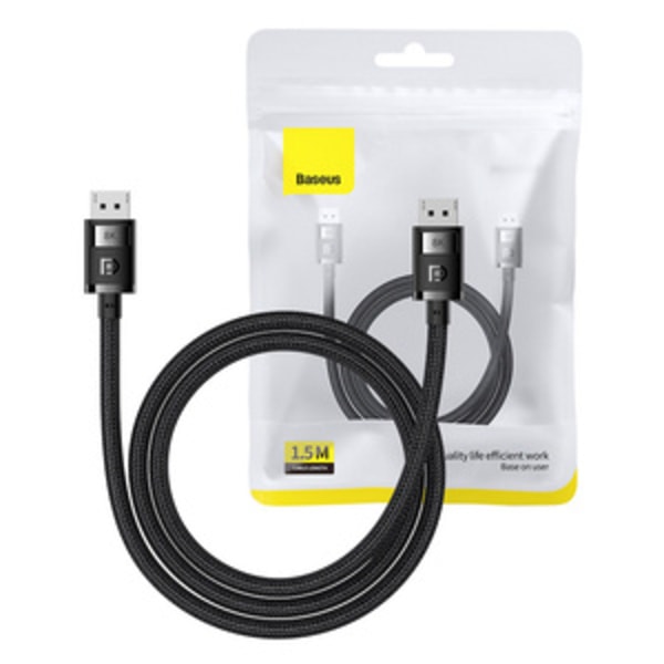 DP 8K til DP 8K kabel Baseus High Definition 1,5 m (sort)