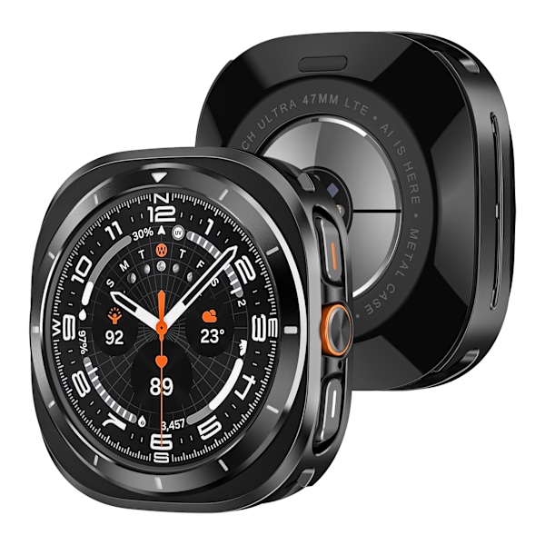 Metalcover til Samsung Galaxy Watch 7 Ultra Sort