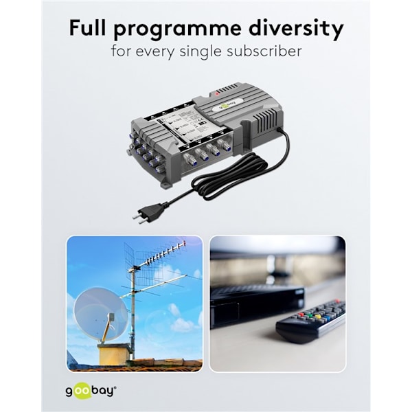 Sat multi-switch 9 ingångar/8 utgångar