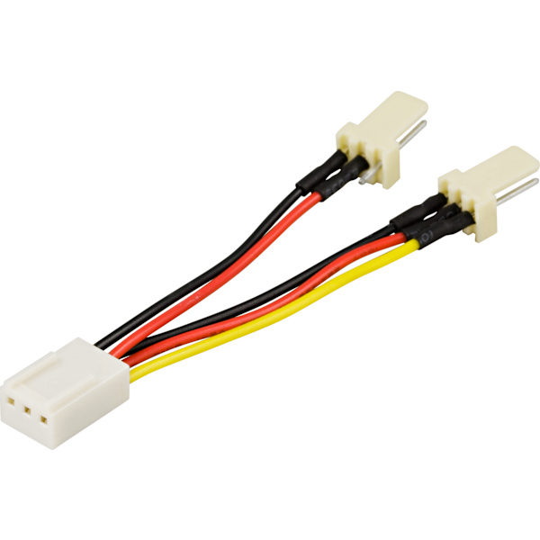 Adapter cable for 3-pin fans, Y-cable 2-1