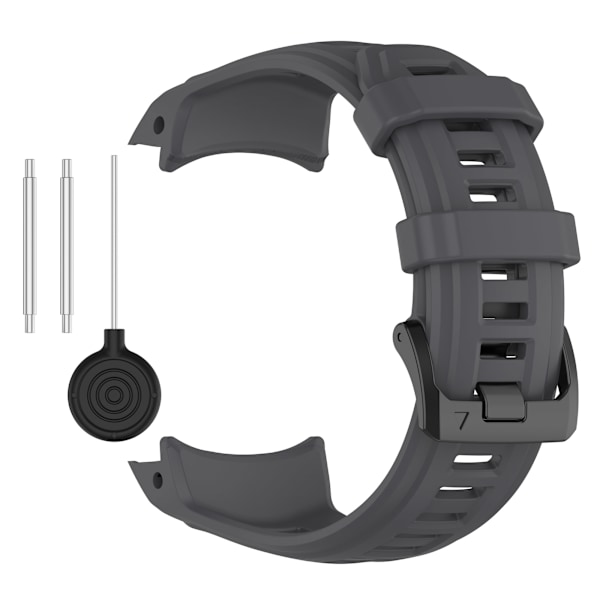 Silikonarmband för Garmin Instinct 3 (50mm) - Grafitgrå
