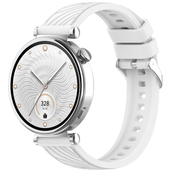Snyggt silikonarmband för Huawei GT5/GT5 Pro - 18mm Vit