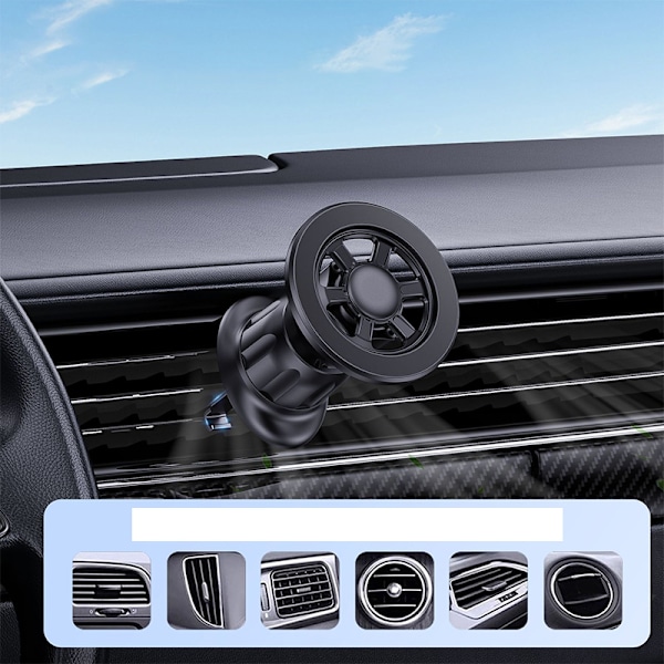 MagSafe Vent Mount: Secure Car Phone Mount - Sort model 1