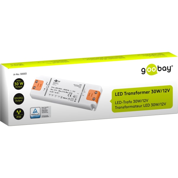 LED-transformator 12 V (DC) (DC), 30 W