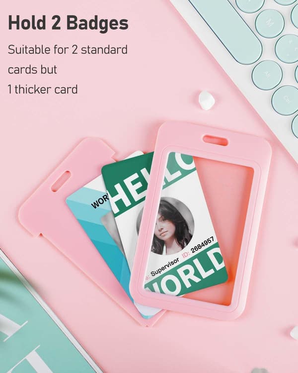 Henkilökorttipidike kaulanauhalla Pink Pink
