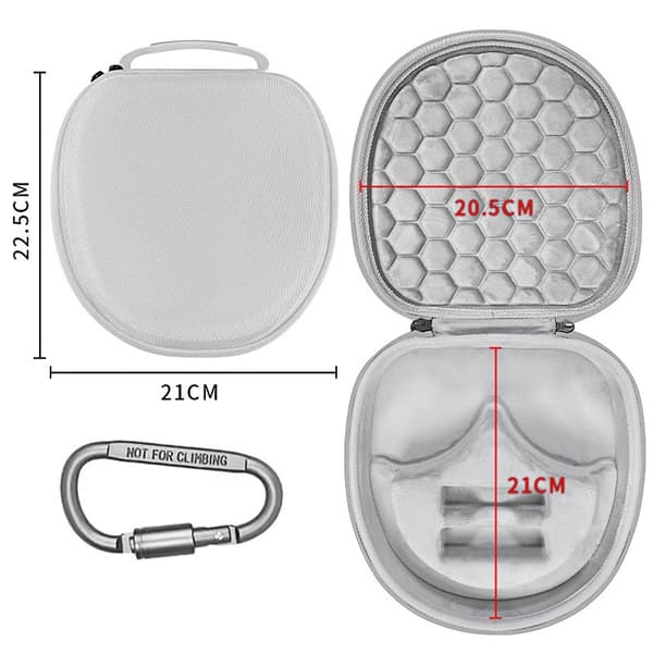 Litet förvaringsfodral för hörlurar (2-pack) med krok Grey Grey