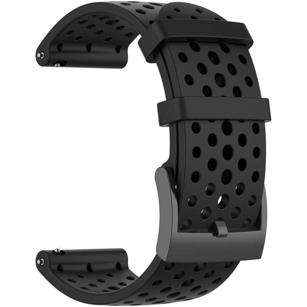 INF Suunto 7/9 / 9Baro / D5 / Spartan / Fossil Nate / Q ranneke silikoni musta S