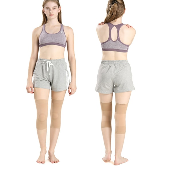 Högkvalitativa anti-slip kompressionsknäärmar Beige XXL