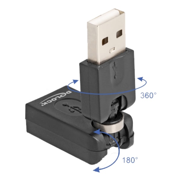 Rotation adapter USB 2.0-A male to female