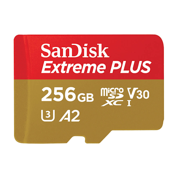 MicroSDXC Extreme Plus 256GB 200MB/s A2 C10 V30 UHS-I