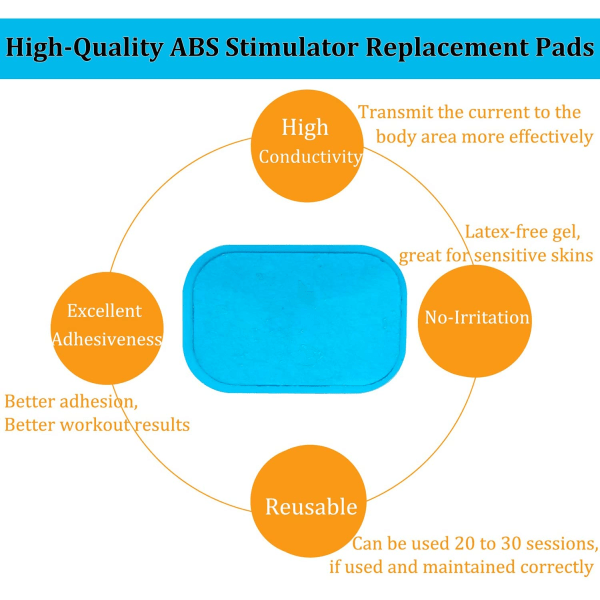 10 st gelpads refill till muskelstimulator