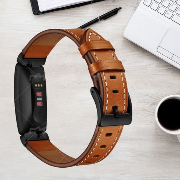 Premium læderrem til Fitbit Inspire 1/2 HR Brown Brown