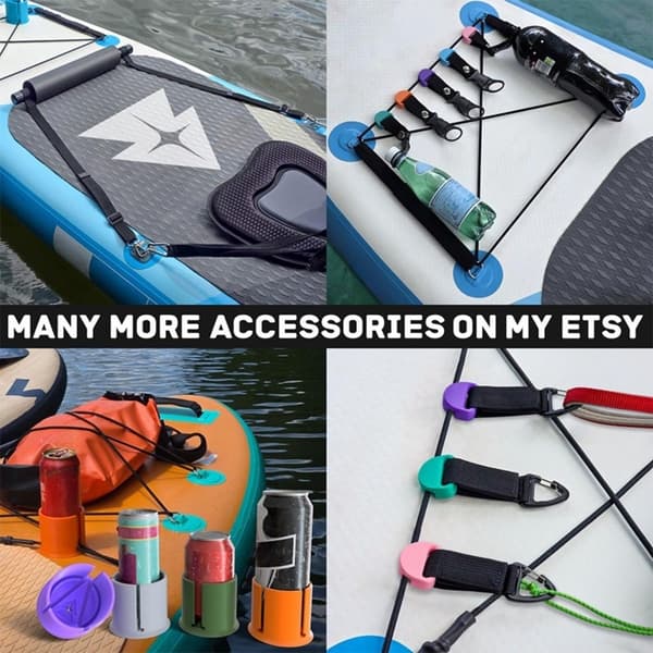 4-pak kajak bungee clips til dækmontering - plastik elastisk krog til kajak og paddleboard rigging, kompakt design og nem installation