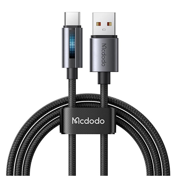 Mcdodo CA-5180 USB-A–USB-C-kaapeli, 1,2 m (musta)