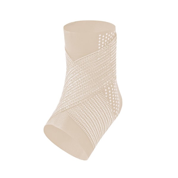 Sportsankelstøttebøjle (opgraderet silikonestrop) Beige XL