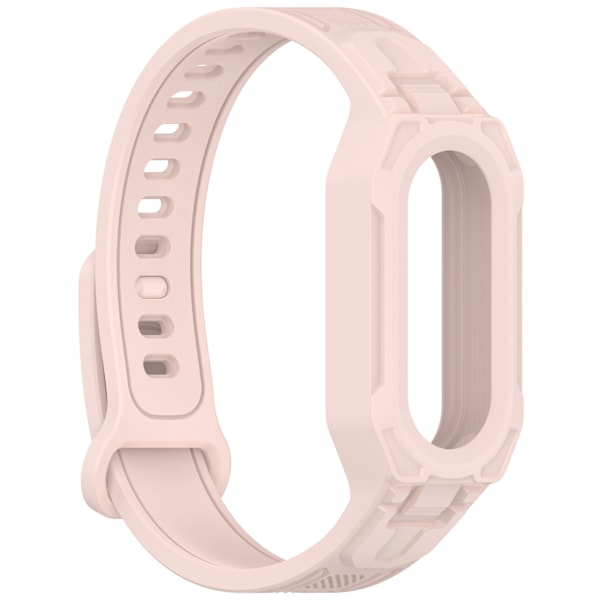 Yleiskäyttöinen silikoniranneke Xiaomi Mi Band 9, 8, 7, 6, 5 -laitteille Vaaleanpunainen