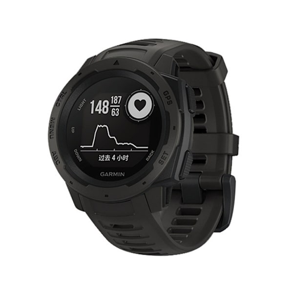Silikonarmband för Garmin Instinct/Esports/Tide/Solar Svart
