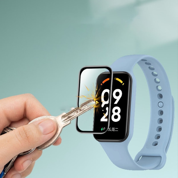 Hærdet glasskærmbeskytter til smartwatch, 2-pak Xiaomi Band 8 Active