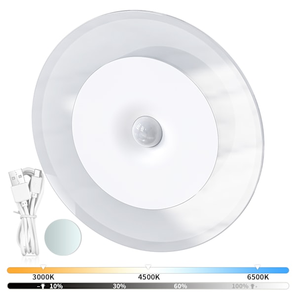 Smidig Uppladdningsbar Sensor Nattlampa - T114 Transparent