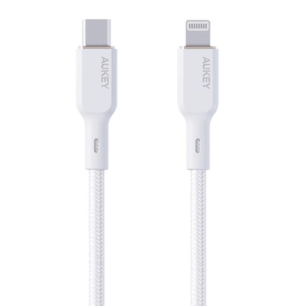 Kabel Aukey CB-NCL2 USB-C til Lightning 1,8m (hvid)